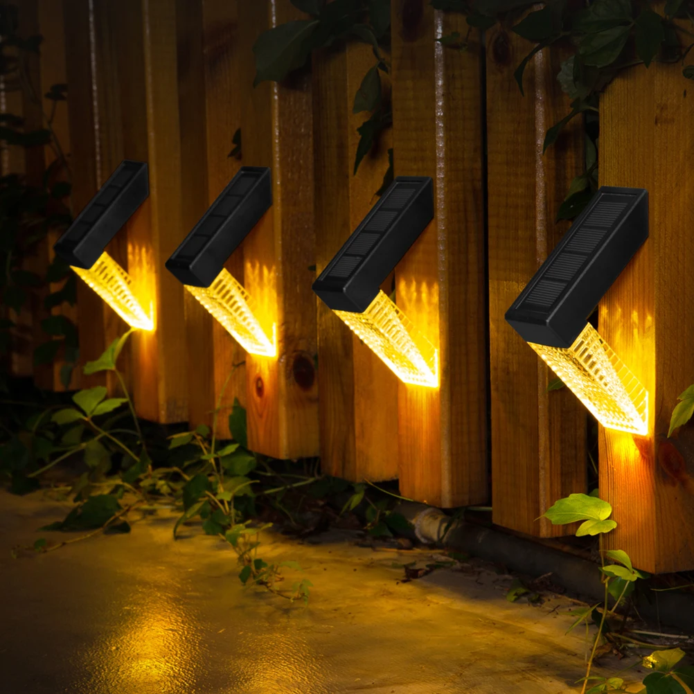

Solar Stair Light Waterproof Fence Lamp Step Outdoor for Stairs Wall Pathway Steps
