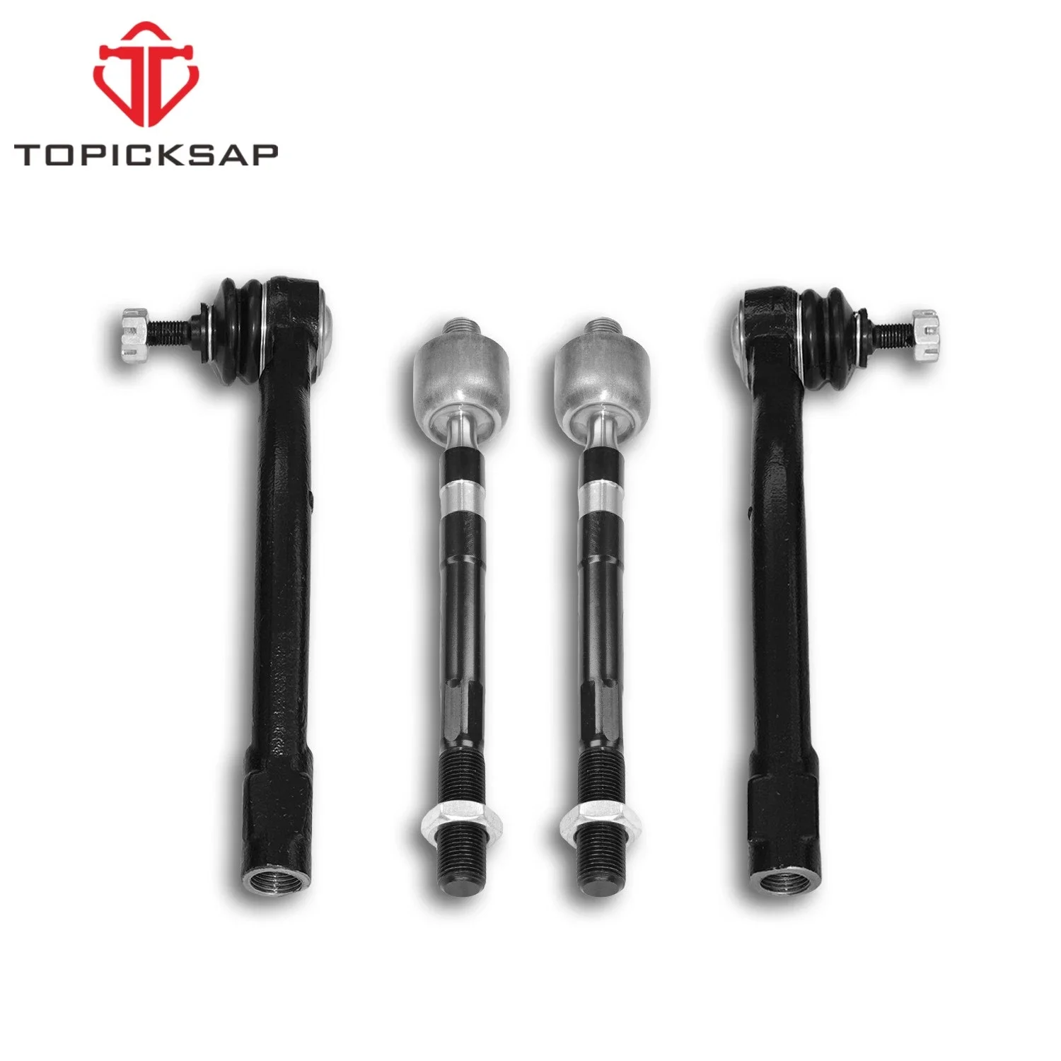 TOPICKSAP 4Pcs Front Inner Outer Tie Rod End for Hyundai Elantra GT 2011-2017 Veloster 2011-2017 ES801074 ES801075 EV800886
