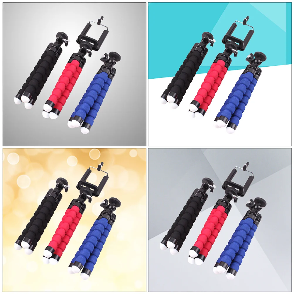 

3Pcs Flexible Octopus Tripod Mobile Phone Holder Removable Link Button Lightweight Travel Selfie Tripod for Smartphone Camera