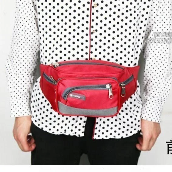 Sport Waist Bag Women's Fashion Waterproof Large Capacity Multi-Layer Business Waist Bag Men's Cashier Wallet Fitness Chest Bag - view 4