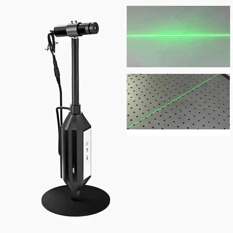 

532nm 200mW Industrial Focus Line Green Laser Module Alignment Locator with 360° Adjust Holder USB Charging