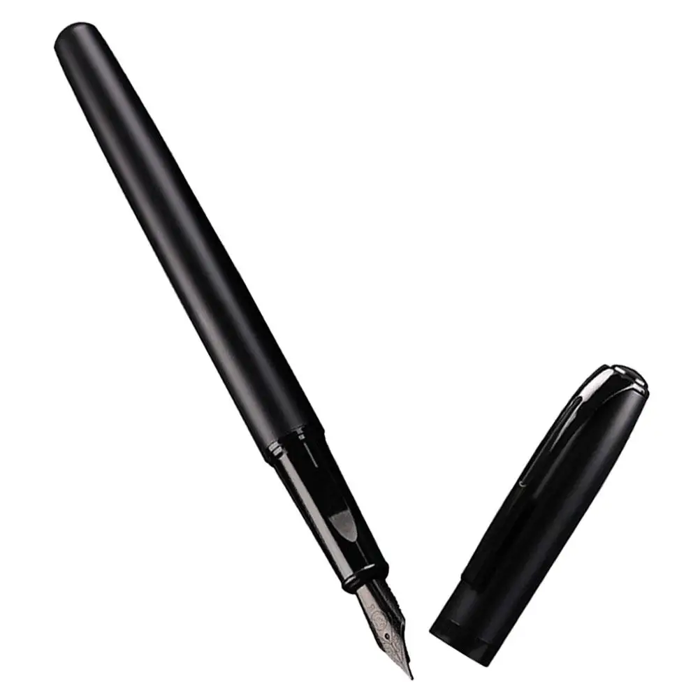 

Metal Fountain Pen Reusable Calligraphy Writing Pen for Business School Office Gift Smooth Ink Absorber Portable
