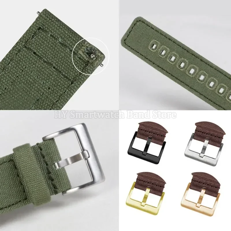 Cinturino in tela intrecciata da 18mm 20mm 22mm per Samsung Galaxy Watch 3/4/5/6 40mm 44mm Classico 46/42mm Bracciale a sgancio rapido per Seiko