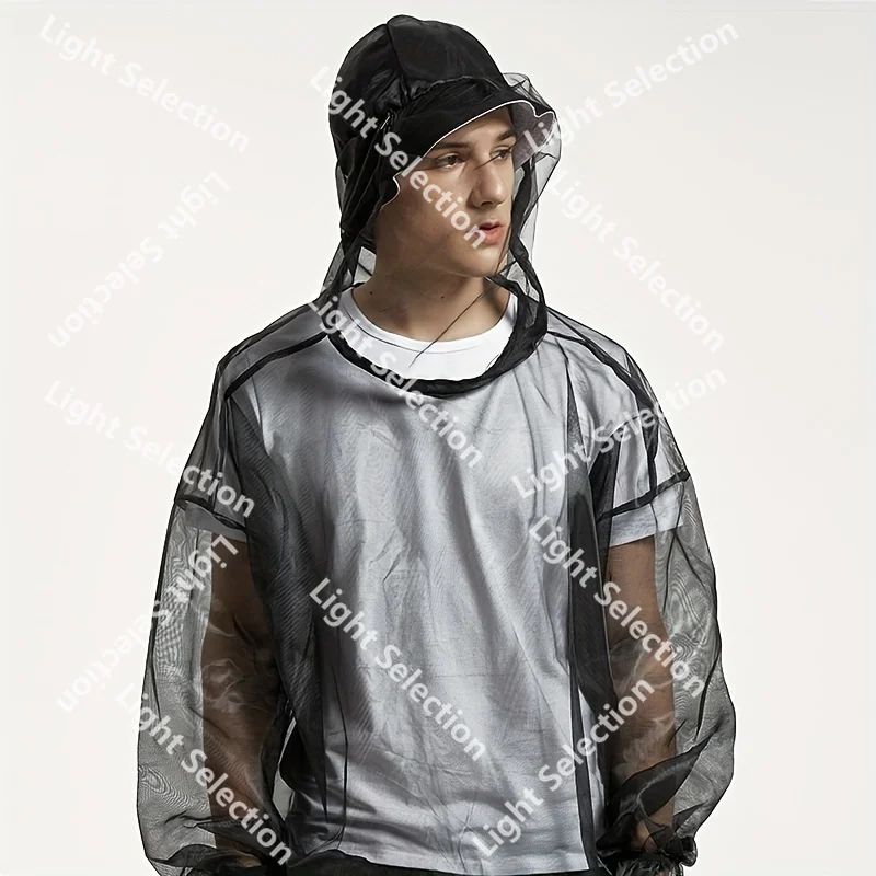 

Летняя уличная москитная куртка, репеллентная одежда для кемпинга, приключений, альпинизма, дышащая сетчатая одежда для пешего туризма, сетчатая толстовка с капюшоном