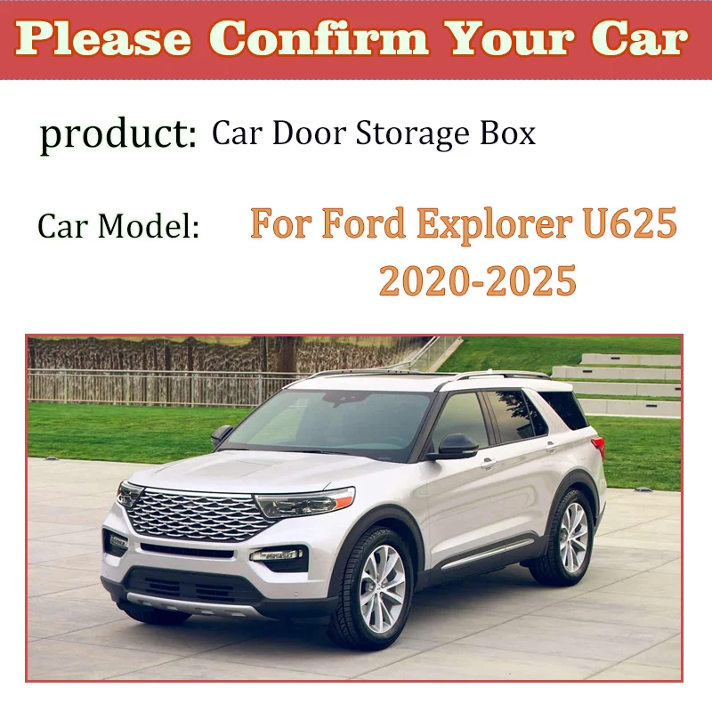 Auto Door Storage Box For Ford Explorer MK6 2021 2020 2022 2023 2024 2025 Interior Door Slot Storage Boxes Protect Accessories