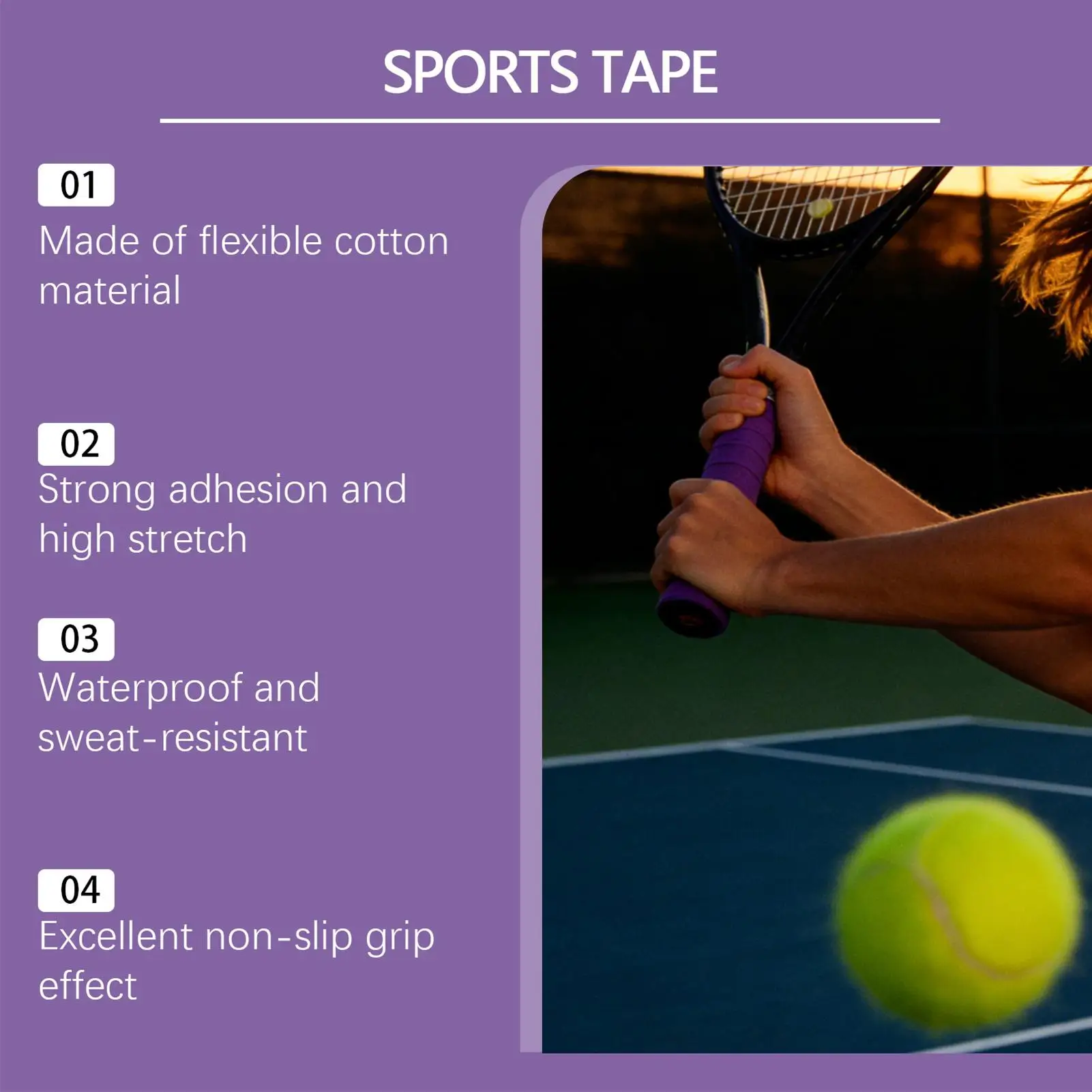 : Ruban pour poignée de raquette de tennis