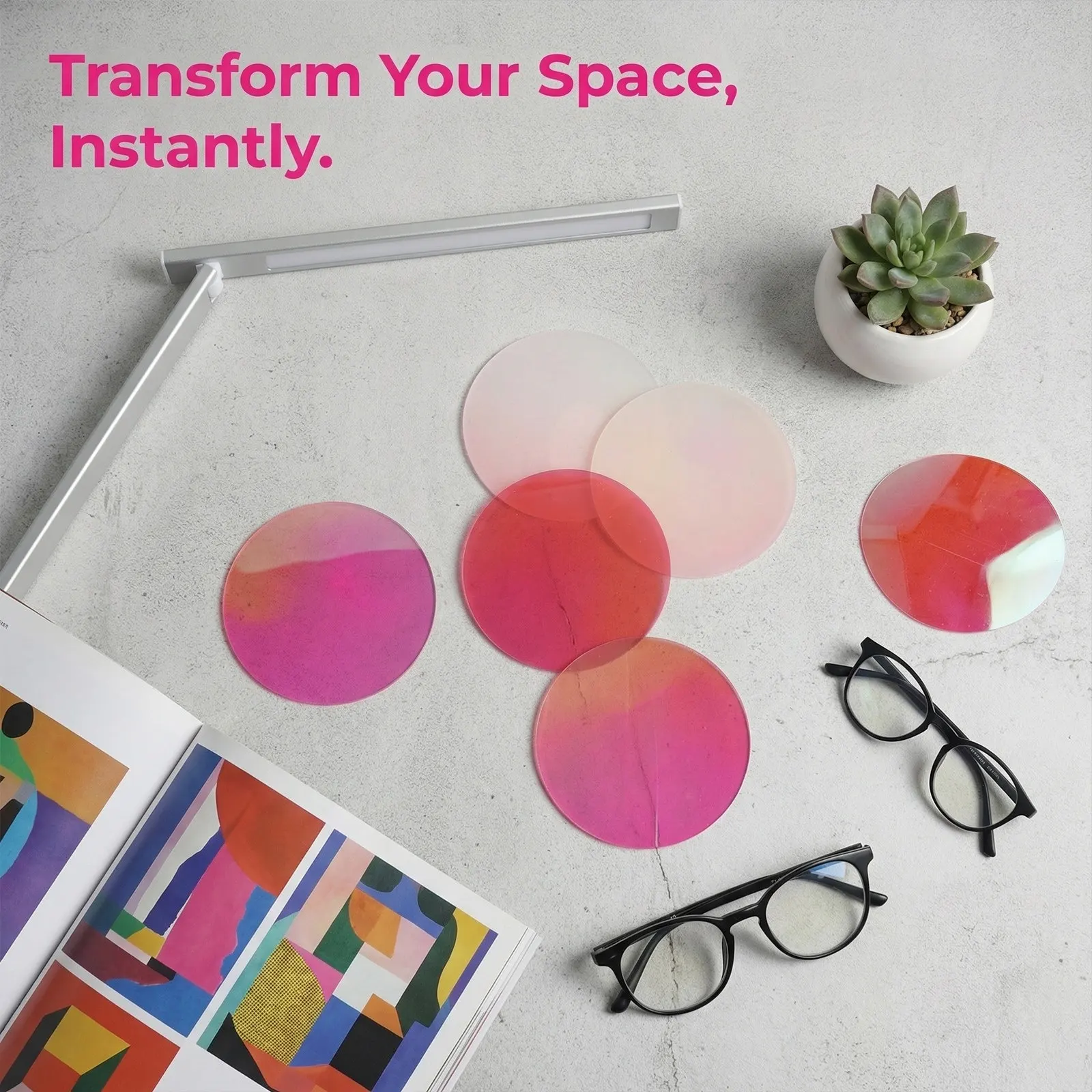 20Pcs Warm Light Gel Sheets Colored Filter Stickers for LED Lamp Home Ambience Diffuser Film Stage Lighting Color Correction