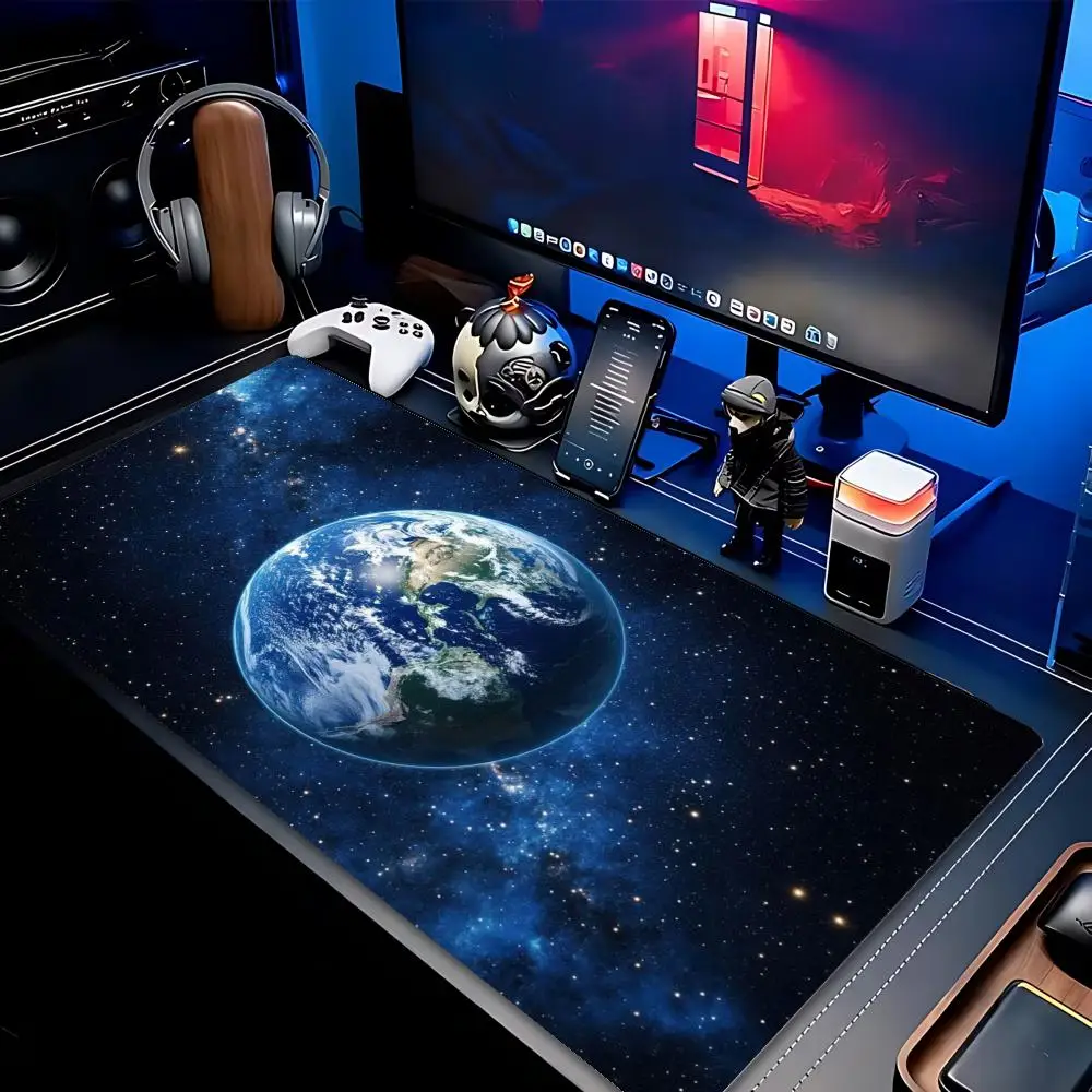 Space Earth Universe Mouse Pad Cosmic Non-slip Mat Large Pc Gamer Cabinet Keyboard Deskmat Gaming Accessories Mousepad XXL