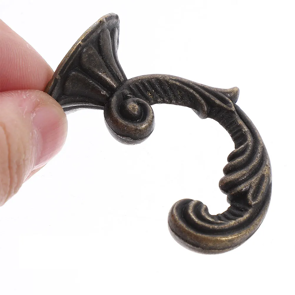 

2 Pcs Coat Hooks Mount Multi purpose Zinc Alloy Bathroom Decorative Hook Vintage Design Longlasting