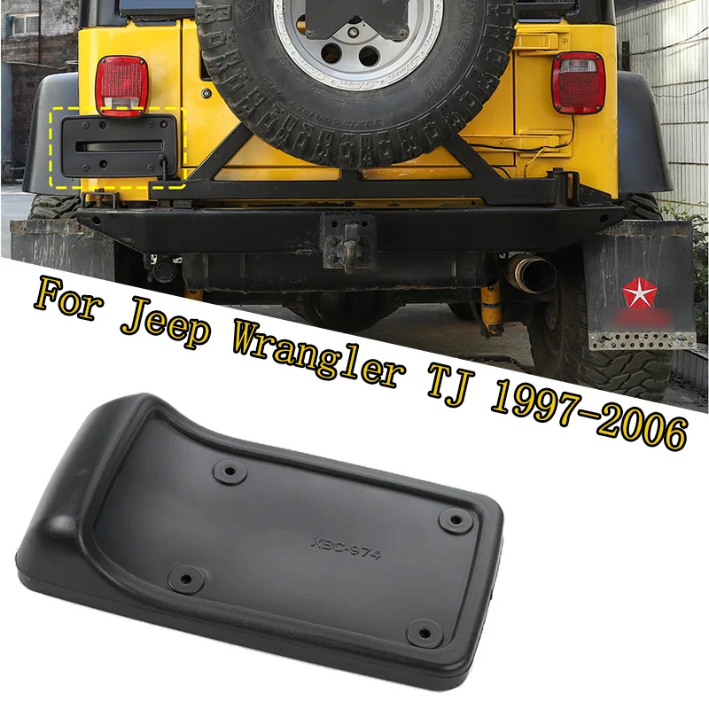 Car Exterior Rear License Plate Bracket Holder For Jeep Wrangler TJ 1997 1998 1999 2000 2001 2002 2003 2004 2005 2006 Accessory
