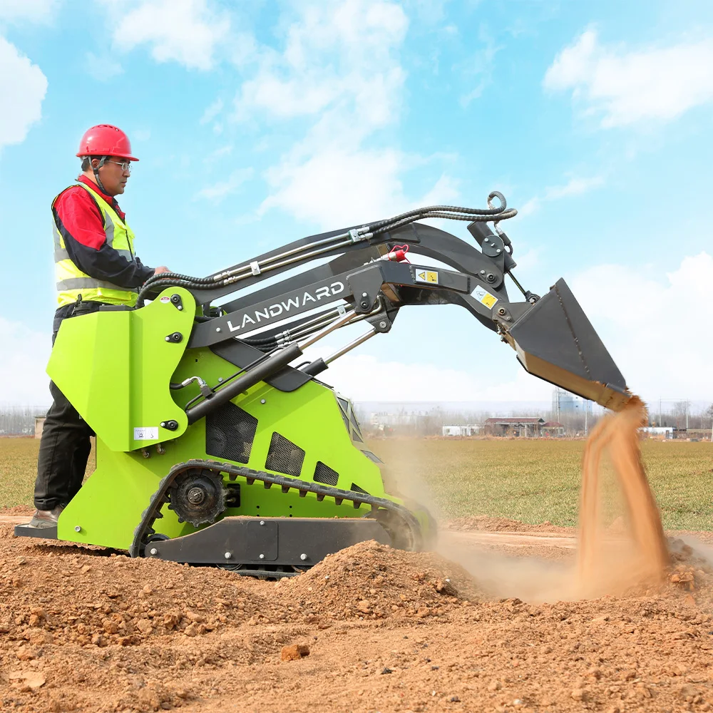 PANDWARD – chargeuse compacte personnalisée de haute qualité, 300kg, machines agricoles, vergers, ferme, Mini chargeuse compacte avec accessoires