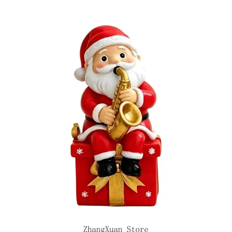 Weihnachtsmann-Weihnachtsfigur-Akzent für Schreibtischregal und Flurdisplay 3XUF – Detail 5