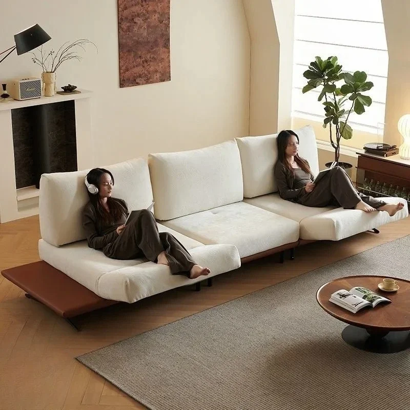 Medieval style changeable Italian sofa high value multi-functional living room light luxury rotating cream sofa
