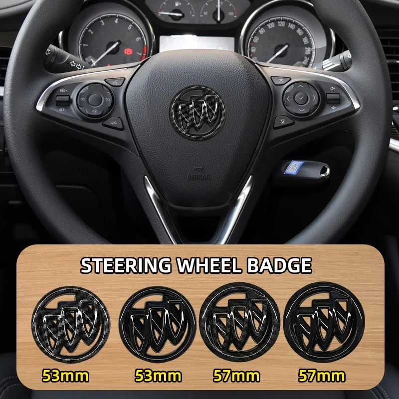 

3D Sticker Car Steering Wheel Badge Interior Emblem Accessories For Buick Park Avenue royaum enclave Encore LaCrosse Excelle GT