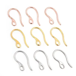 20pcs 22x11mm 316 Stainless Steel Gold Rose DIY Earring Hooks Wire Settings Jewelry Making Findings Supplies