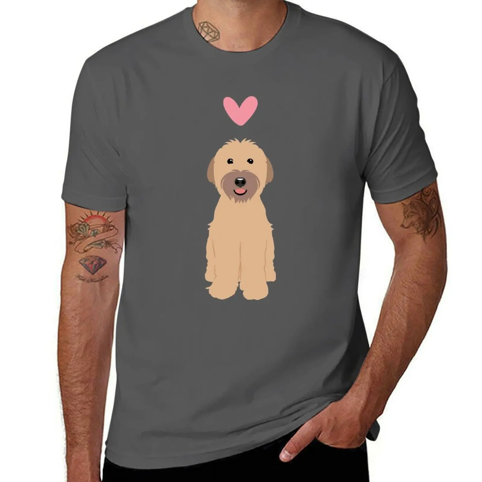 

Love Soft coated Wheaten Terrier T-Shirt anime t shirts for man funny t shirts dark humor cotton t shirts high quality T-Shirt