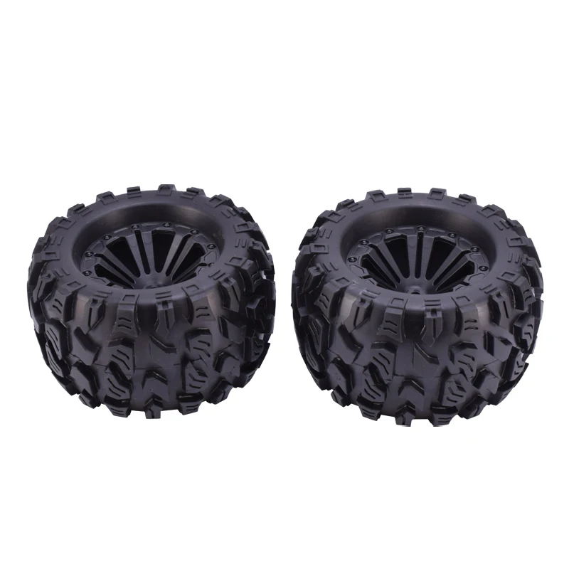 2pcs ZD 12mm Racing HEX &125mm Wheels Tires For 1/10 Monster Truck Off Road HPI HSP Savage XS TM Flux LRP