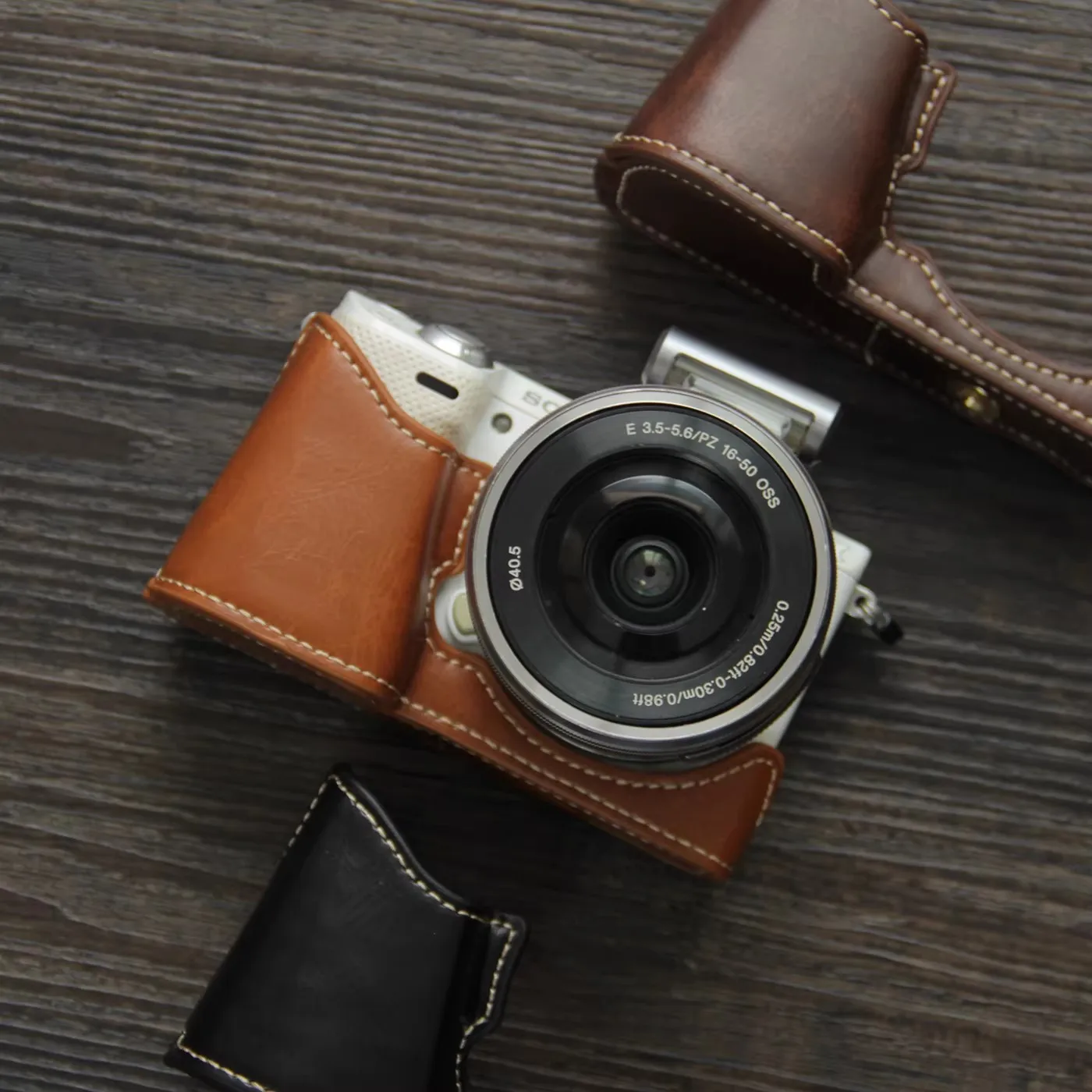 Custodia In Pelle Pu Per Sony NEX5 5R 5T 5C NEX6 NEX7 NEX-6 NEX-7 Custodia Protettiva Per Fotocamera Base Grip Accessori