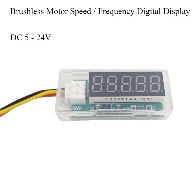BLDC DC 5V-24V 12V 24V Brushless Motor Speed Display, Frequency Meter, Motor Drive RPM Frequency Digital Display