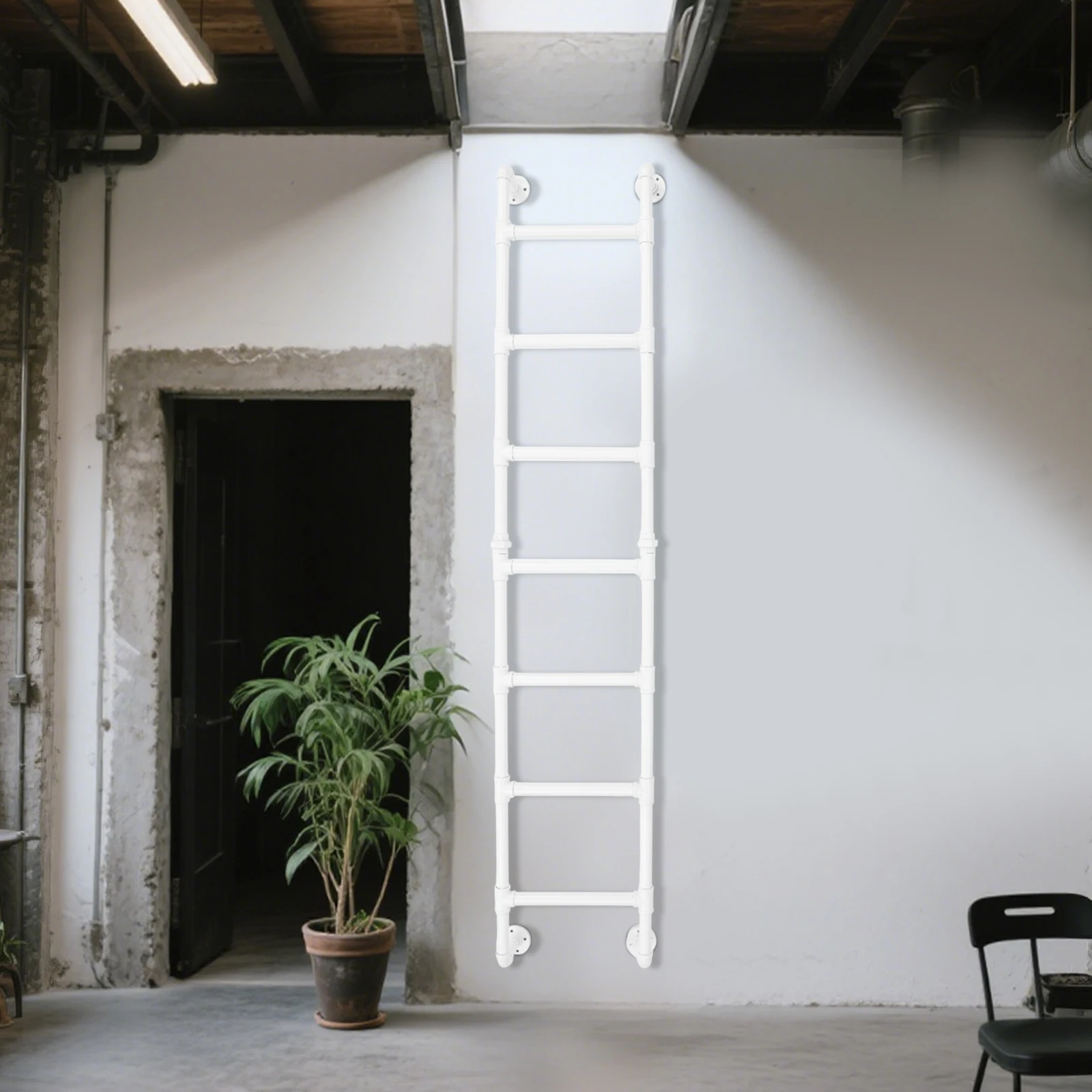 سلم مثبت على الحائط، سلم ذو 7 درجات، سلم مثبت على الحائط لسرير العلية بطابقين #3