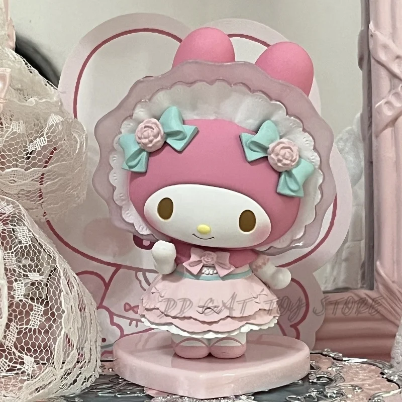 Sanrio NewCinnamoroll Kuromi Hello Kitty My Melody Cute Kawaii Cartoon Tabletop Ornament Anime Model Toys Children Birthday Gift