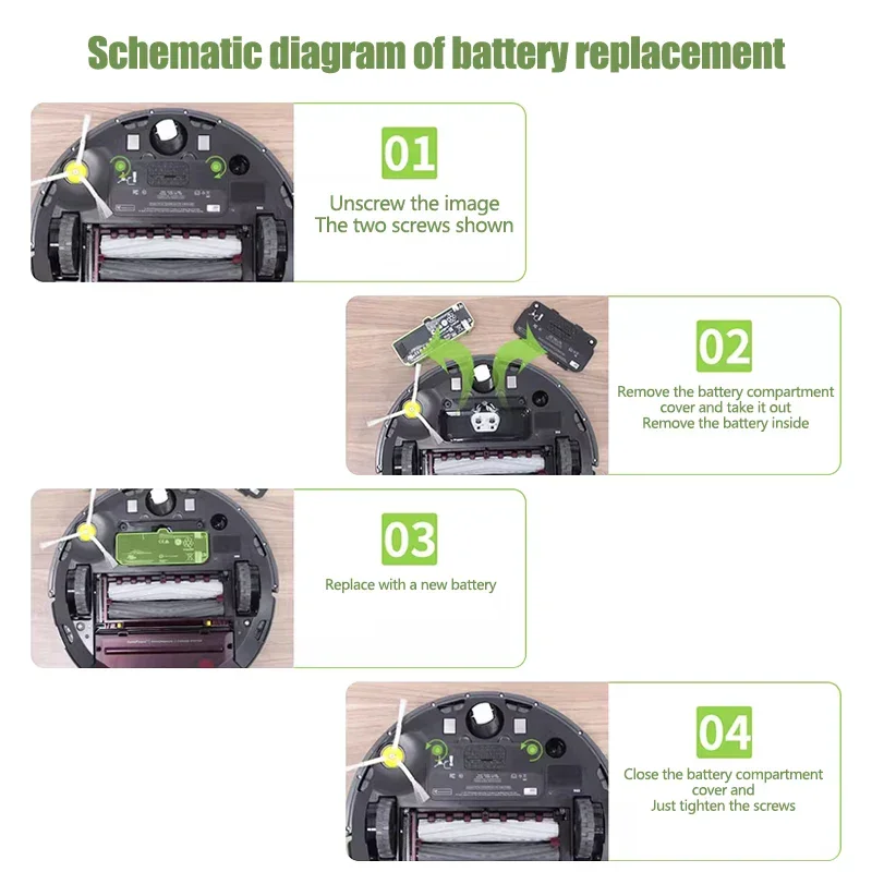 12800mAh Lithium Ion Battery for iRobot Roomba Cleaner 900 800 700 600 Series 960 980 981 965 895 890 860 695 692 690 680 675