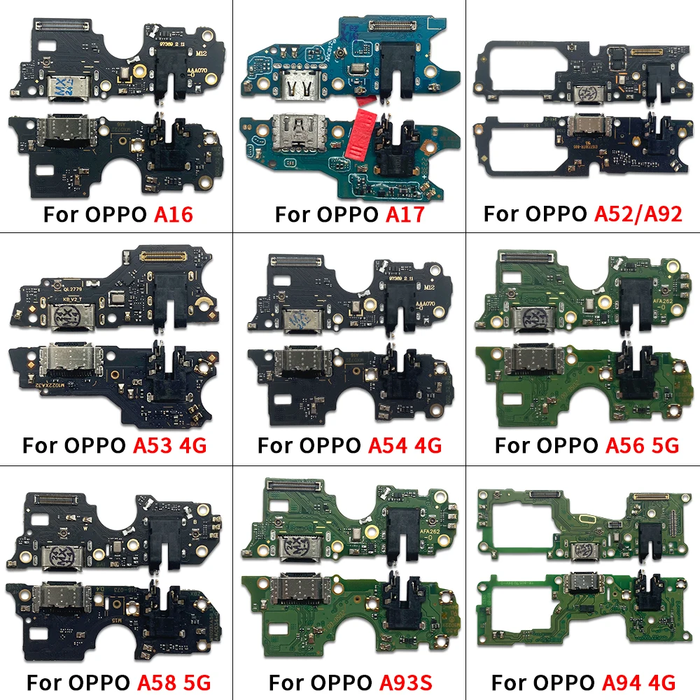 10Pcs USB Charger Charging Dock Port Connector Flex Cable For OPPO A16 A17 A52 A92 A53 A54 A55 A56 A57 A58 A93 A94 A95 A96 4G 5G