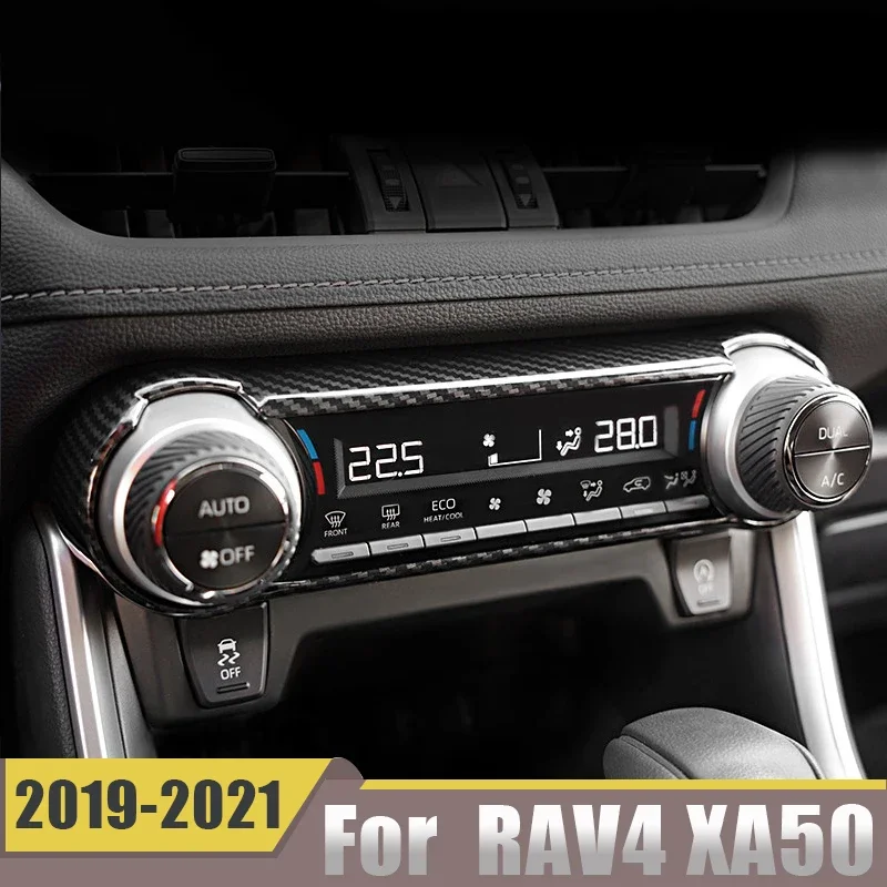 For Toyota RAV4 2019-2022 2023 2024 RAV 4 XA50 Car Air Conditioning Knob Climate Control Switch Speed Button Cover Accessories