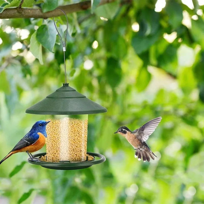Squirrel Anti-Hanging Wild Bird Feeder, 2lb Seed Bird Feeder Hanging Garden Yard Outdoor Decorative Bird Watcher