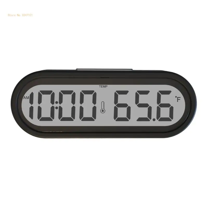 Clear Display Car Digital Thermometer Clock Easy to Check in Dim Conditions Thermometer Clock Flexible Mounting Dropship