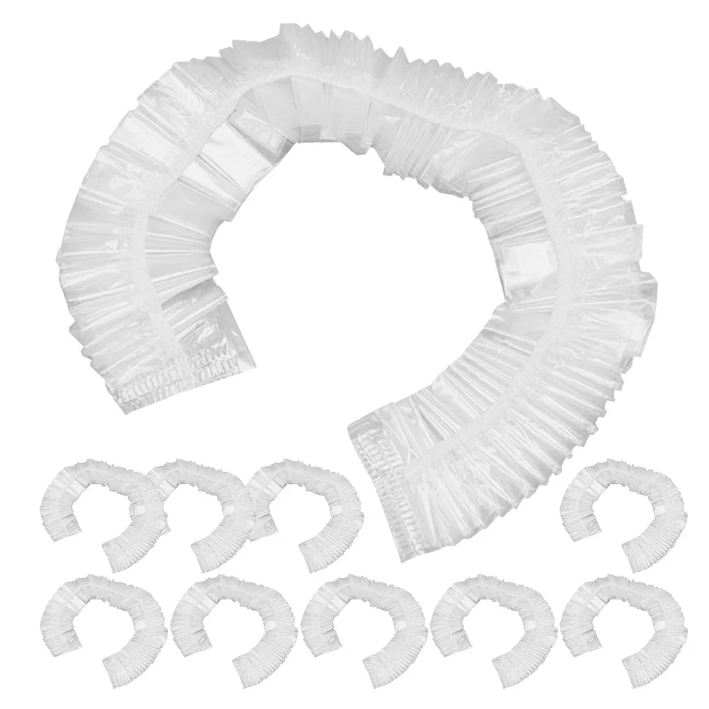 20Pcs Penutup Plastik Elastis Sekali Pakai untuk Makanan, Pembungkus Makanan Elastis untuk Mangkuk Dapur, Piring, Alat Penggorengan Udara, Pembungkus Roti, Pelindung dari Debu