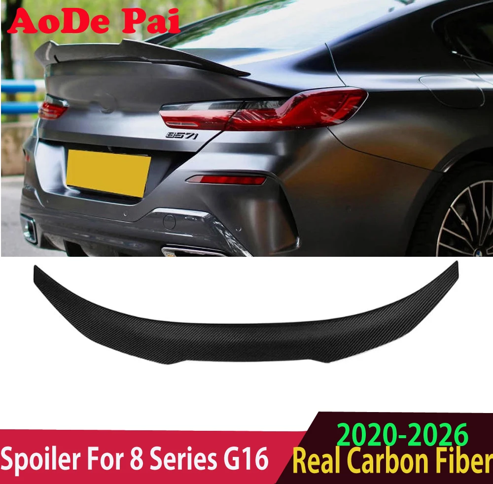 High Kick PSM Style Real Carbon Fiber Trunk Spoiler For BMW 8 Series G16 840i F93 M8 Gran Coupe 2019-2026