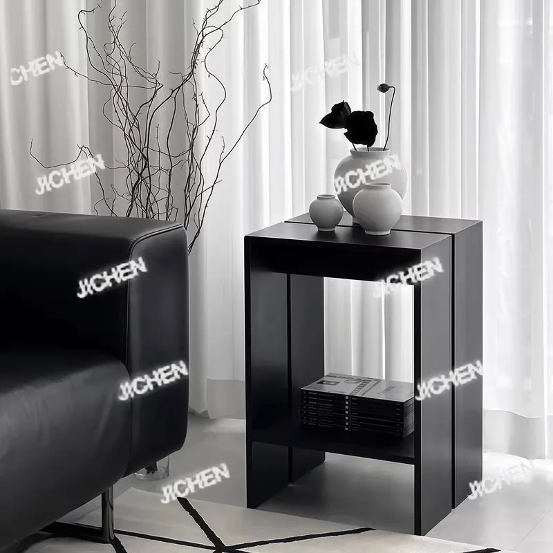 

Neu versandte Artikel black solid wood edge small apartment home retro sofa edge corner bedroom modern simple bedside cabinet