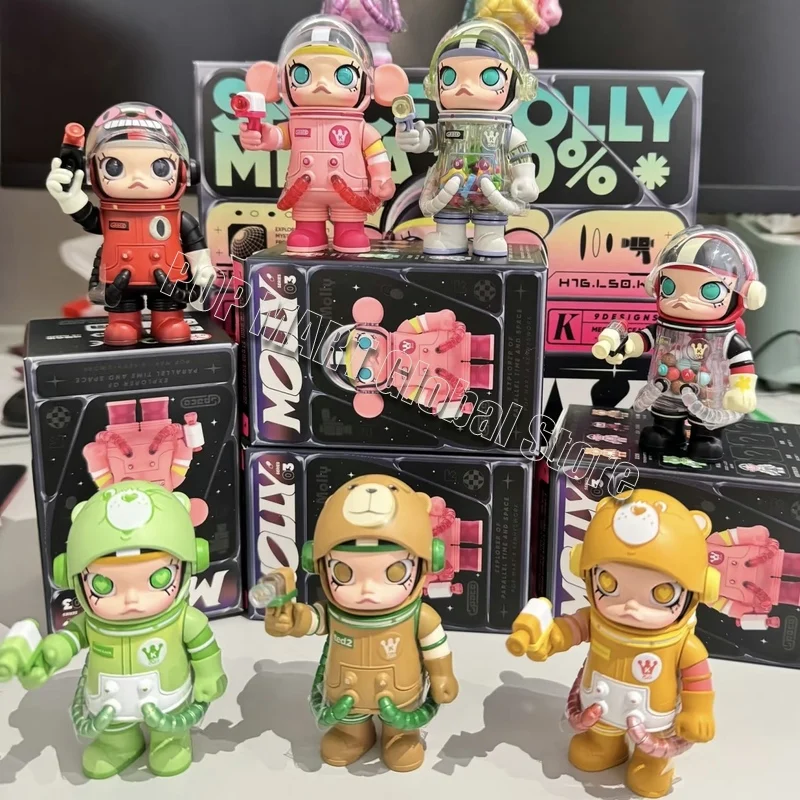 Original POP MART MEGA SPACE MOLLY 100% SERIES 3 caja ciega de juguete Kawaii Anime figura de acción sorpresa caja misteriosa regalo de Navidad