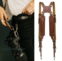 Travel camera strap,genuine leather shoulder strap,multifunctional DSLR/SLR strap accessories, single/double shoulder adjustable