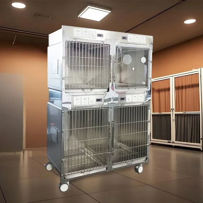 Stainless steel inpatient cage cat and dog pet inpatient cage foster care combination