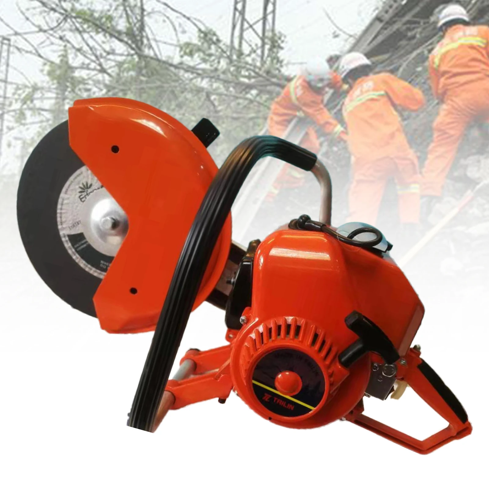 

2-stroke Gas Demolition Saw Concrete Cutter Metal Concrete Cut Off Saw &Blade