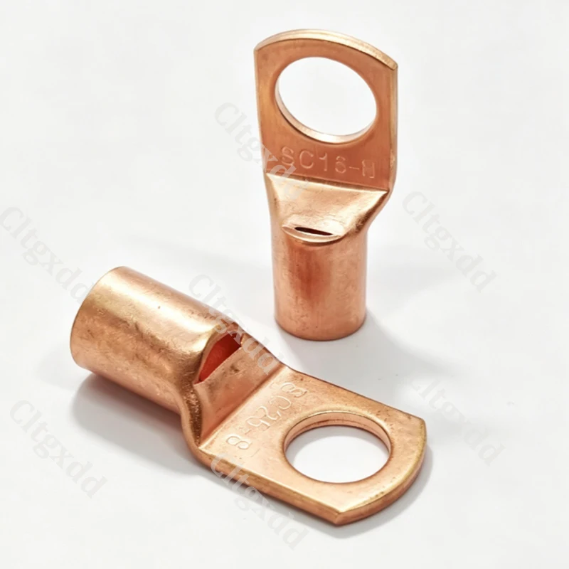 Cltgxdd 5-10 Stück Kupfer-Ringkabelverbinder, blankes Kabel, elektrische Crimpklemme SC4-6 SC6-6 SC6-8 SC10-6 SC16-6 SC16-8 SC25-8 – Detail 6