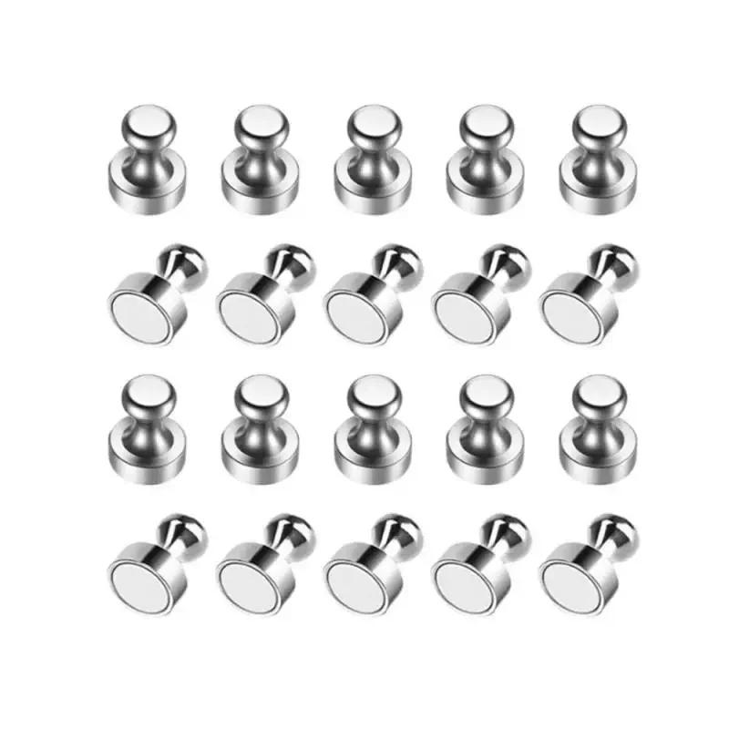 

Sliver 1-10 PCS Neodymium Magnet Thumbtack Suction Cup Super Strong Magnet Magnets For Fridge Hardware Home Improvement