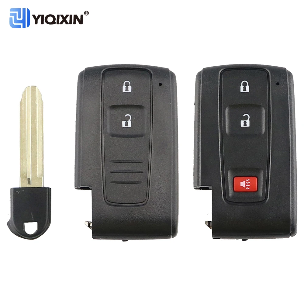 YIQIXIN-funda inteligente para llave de coche, carcasa de repuesto para mando a distancia automático, 2/3 botones, para Toyota Prius 2004 - 2009