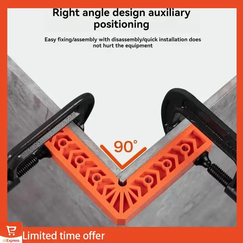 Fresh 3PCS Right-Angle Positioning Ruler 90 Degree Angle Ruler Carpenter's Marking Auxiliary Tool L-Type Fixed Tool Locator