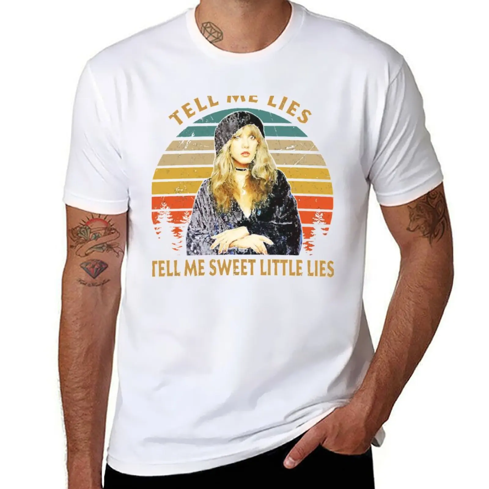 

Stevie Nicks Vintage Love Stevie Nicks Tell Me Lies Tell Me Sweet Little Lies Arts T-Shirt t shirt man luxury T-Shirt