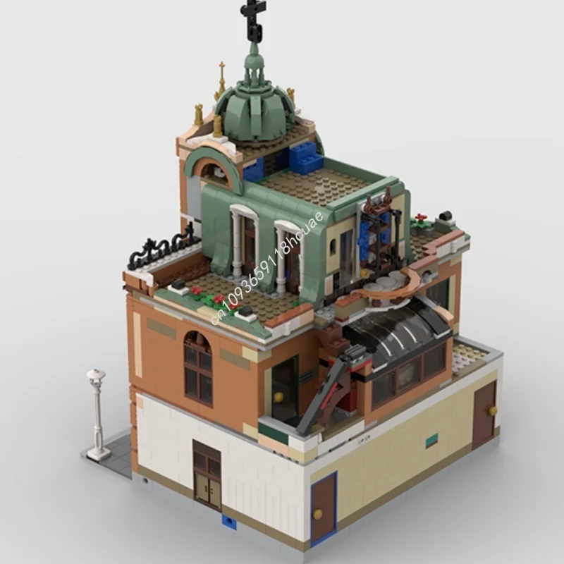 2707pcs MOC Community Church Boutique Hotel Modulared Model Building Toys Blocks DIY Christmas Gift Creative Idea Brick Birthday