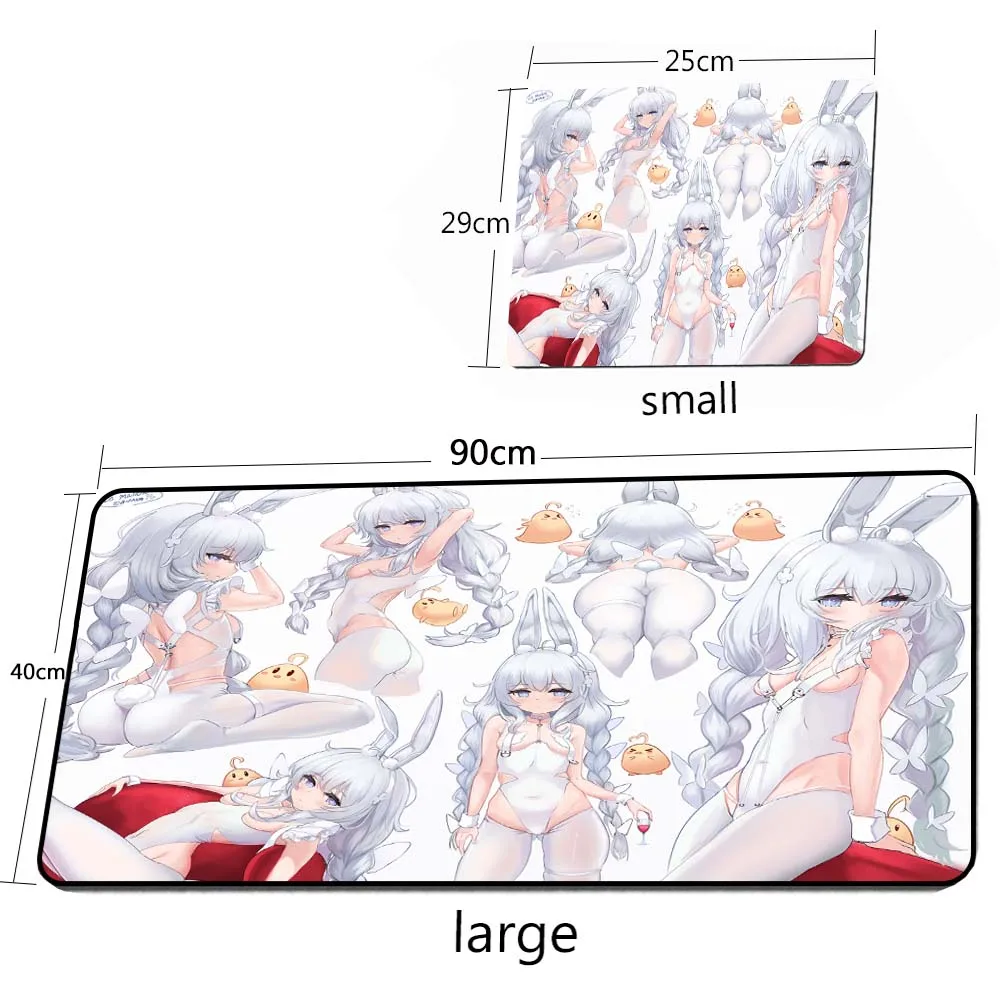 섹시한 큰 가슴 소녀 원신 임팩트 대형 마우스 패드 노트북 게임용 마우스 패드 데스크탑 키보드 애니메이션 마우스패드 게임 액세서리 매트