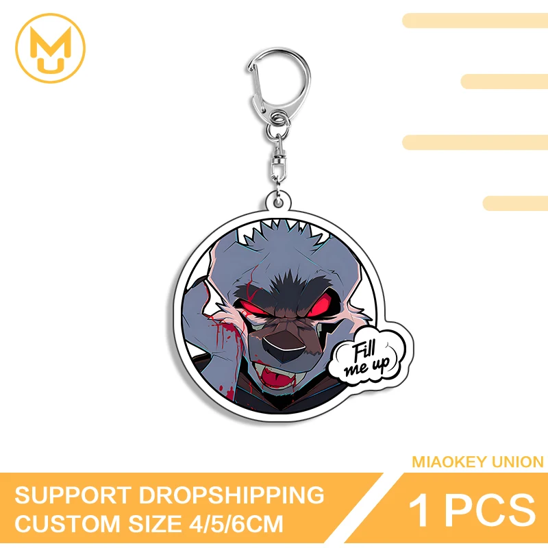 Furry Round Bloody Key Holder Ingenious Keychain For Lover Couple Hot Selling Treasure Keychain For Gifts Parties Crafts
