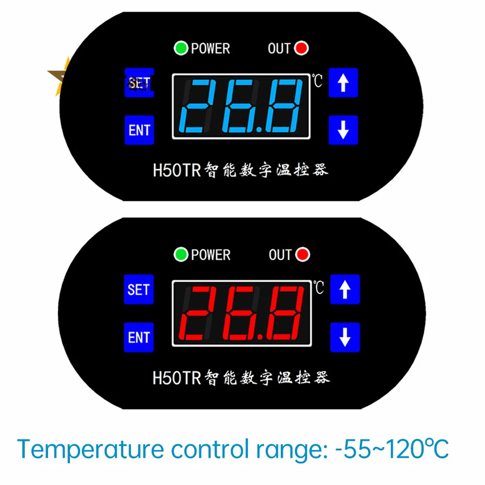 Interruttore del termostato del regolatore di temperatura del Display digitale a doppio LED regolabile DC 12V DC24V strumento di misurazione del