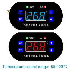 Interruttore del termostato del regolatore di temperatura del Display digitale a doppio LED regolabile DC 12V DC24V strumento di misurazione del sensore di calore freddo