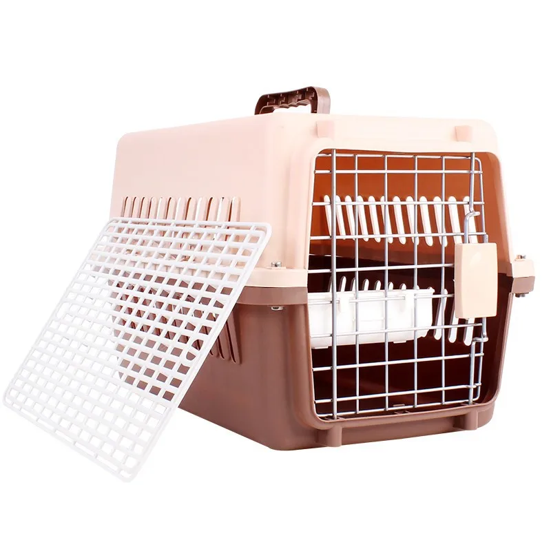 حاملات الحيوانات الأليفة الكلب حقائب السفر سيارة شركة الطيران المعتمدة صندوق النقل المحمولة قفص صندوق للكلاب الصغيرة القطط الصادرة حمل حقيبة