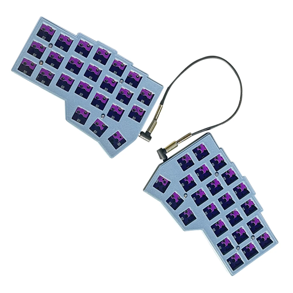 Teclado dividido, teclado programable con cable, intercambio en caliente, teclado de diseño dividido, compatible con QMK/VIAL, accesorios personalizados para jugadores de PC