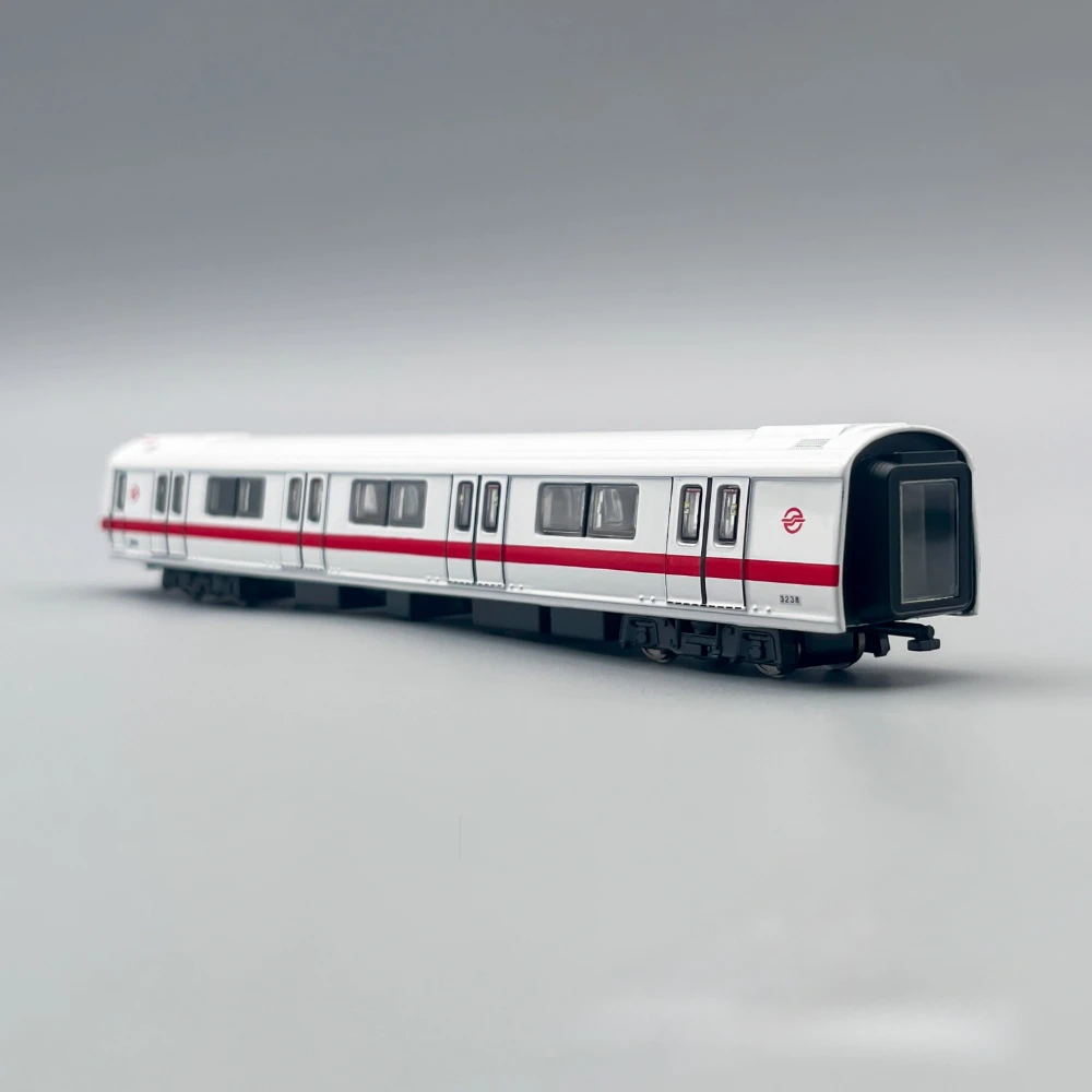 รถไฟของเล่นขนาด 1/120 รุ่น MRT02 รถไฟใต้ดินสิงคโปร์ โมเดลโลหะผสม ของตกแต่งตั้งโต๊ะ ของสะสม ของขวัญ รถไฟจำลอง ของเล่นเด็กผู้ชาย
